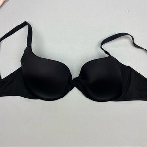 NWT LS BLK Lightly Padded Demi, 32DDD *P1002